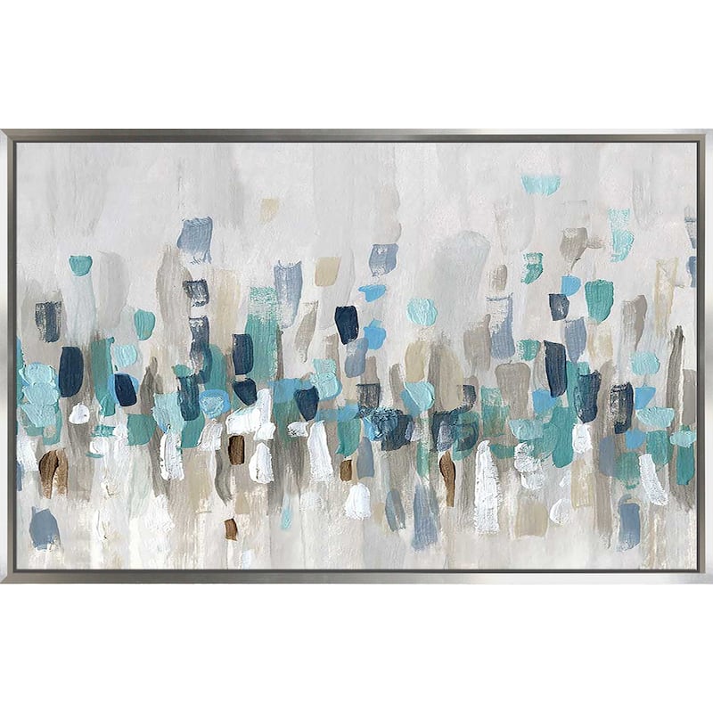 "Staccato Blue I" Print on Floating Canvas