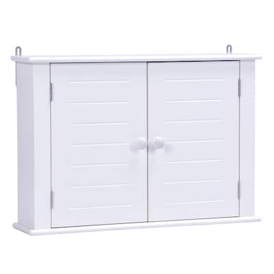 A&E Bath Axil VI Modern Wood Wall Storage Cabinet in White