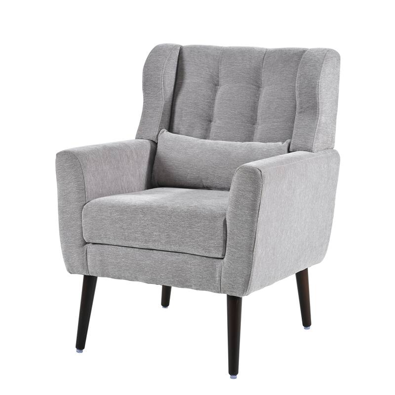 Grey 24.21" Button Tufted Arm Chair