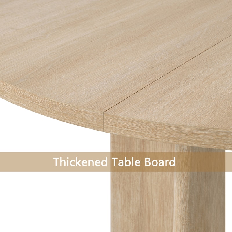 47.3 Inch Modern Round Dining Table for 4 - Farmhouse Style for Kitchen, Dining Room, Living Room