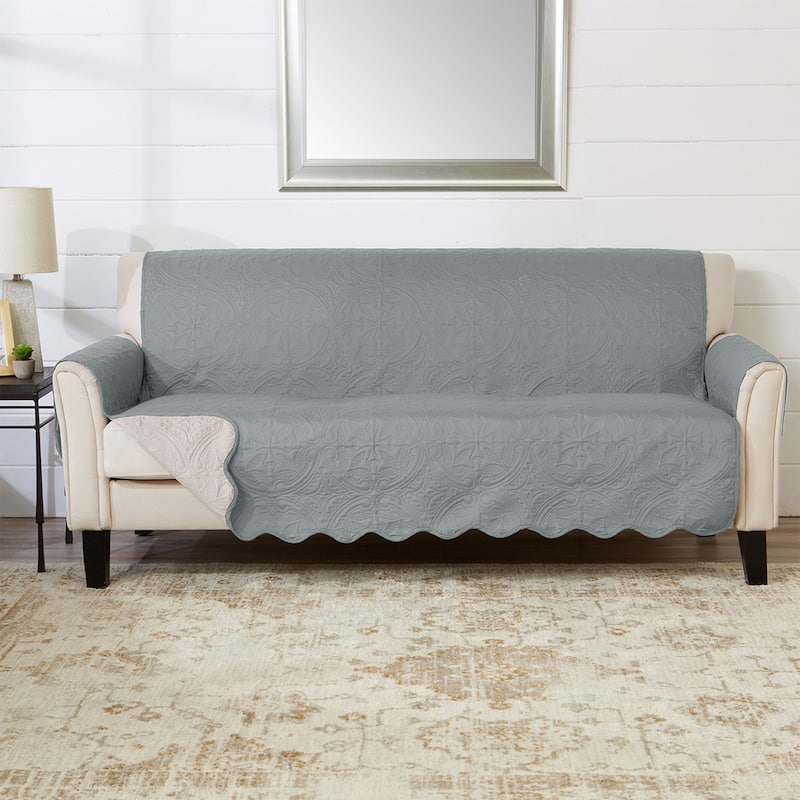 Reversible Sofa Cover Quilted Pet Furniture Protector Slipcover