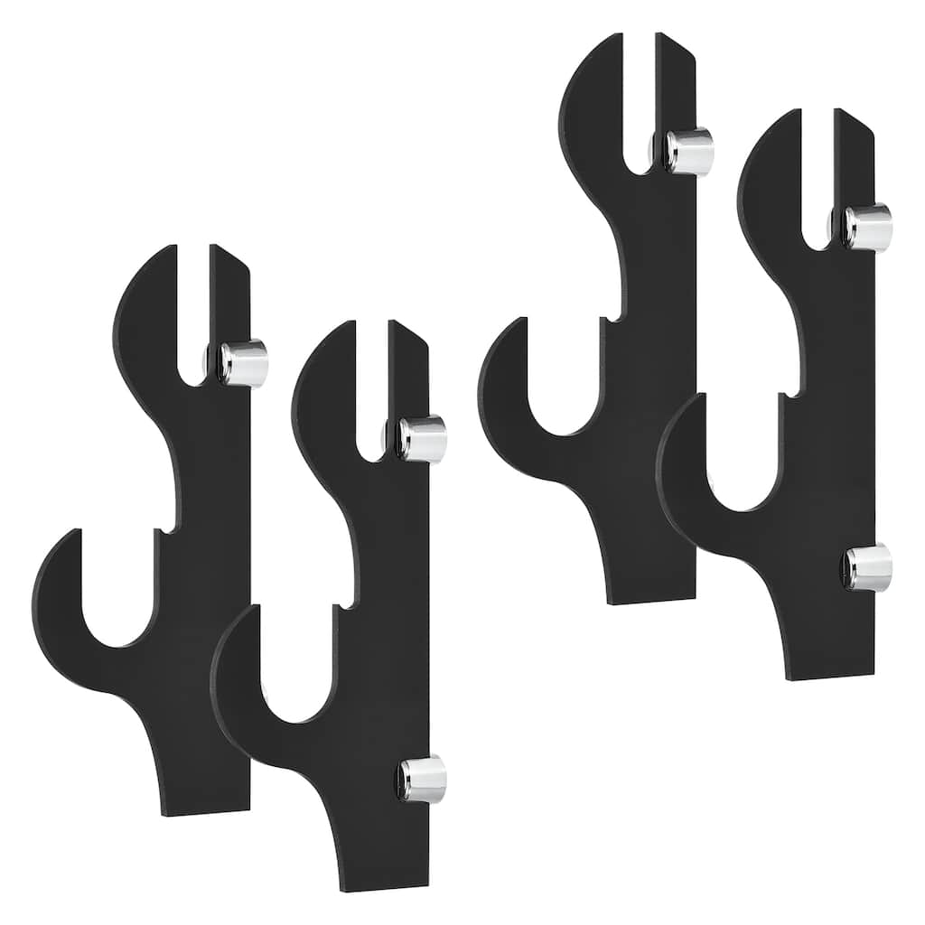 2 Pair Sword Holder Wall Mount, Acrylic Sword Display Stand, Black