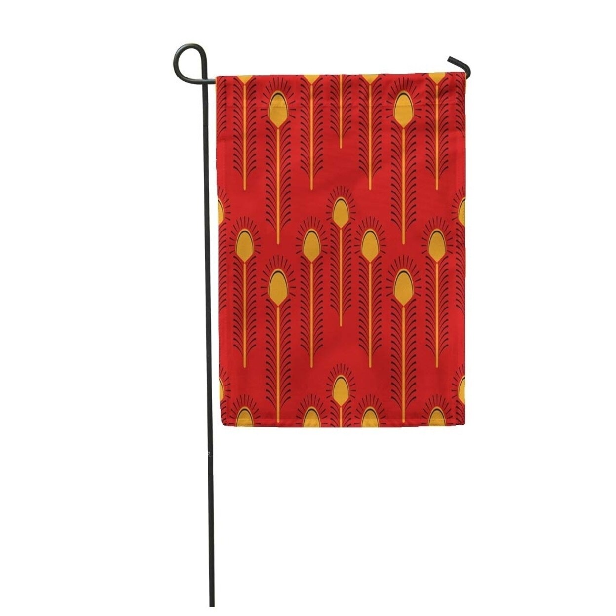shop chevron herringbone peacock pattern drawing feather garden flag decorative flag house banner 12x18 inch on sale overstock 31330020 overstock com