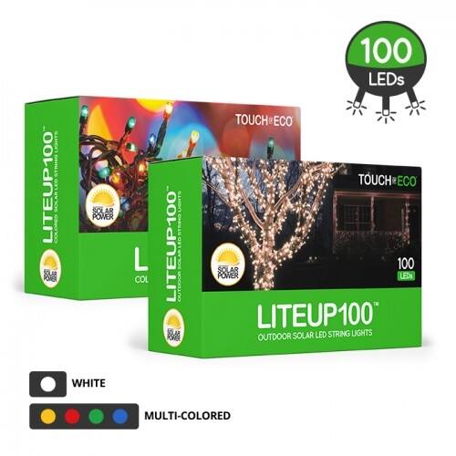 Shop Liteup100 Solar Led String Lights White Or Multi Color Overstock 11651652
