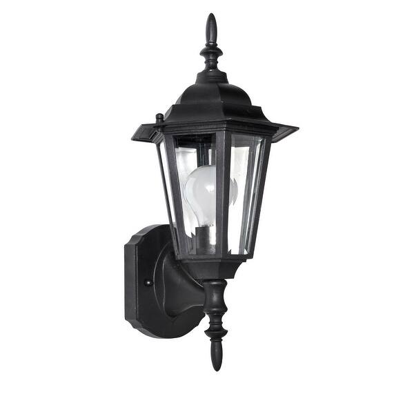 slide 2 of 2, Builder Cast 8" Wide Aluminum Outdoor Wall Light Black