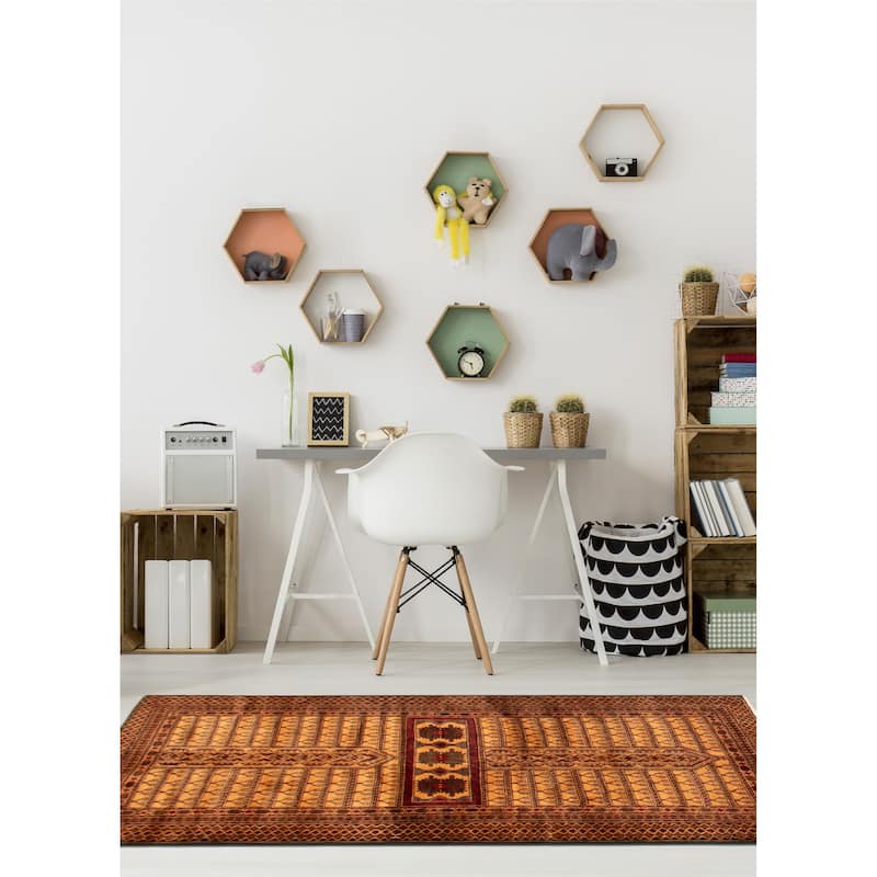 Teimani Brown Rug 3'8" x 6'4" - 3'8 x 6'4
