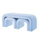 preview thumbnail 6 of 20, Set of 3 U-Shaped Modern Bench Teddy Ottoman Bench, Small Sofa Footrest Extra Seating, 44+18 Inch Bench Bench & Ottoman
