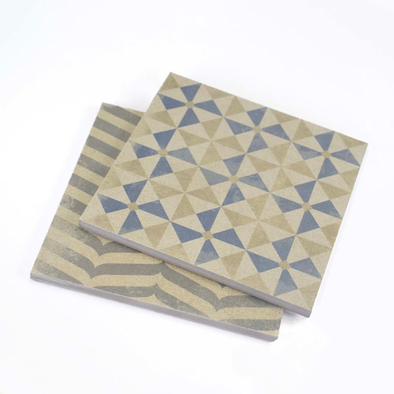 Cruz Bay Studio MKT61123 Seville - 8" x 8" Encaustic Floor and Wall - Sepia Matte