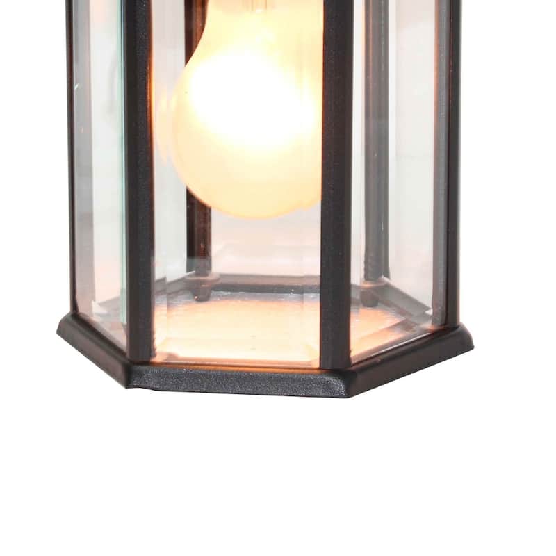 Shekinah 1 Light Outdoor Wall Lantern in Black Finish