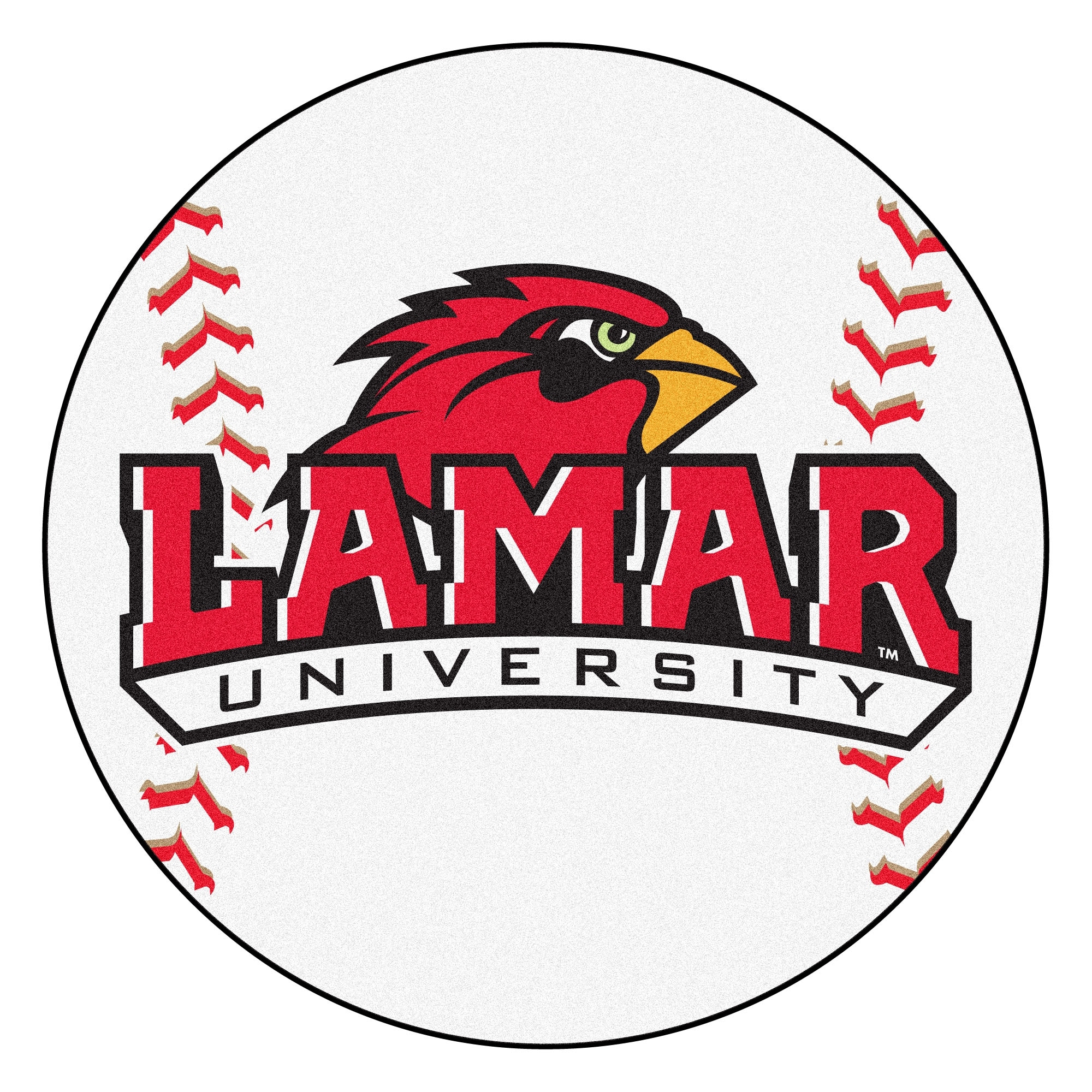 Shop Ncaa Lamar University Cardinals Baseball Shaped Mat Round