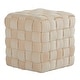 preview thumbnail 2 of 19, Silver Orchid Camilla Braided Square 16" Ottoman