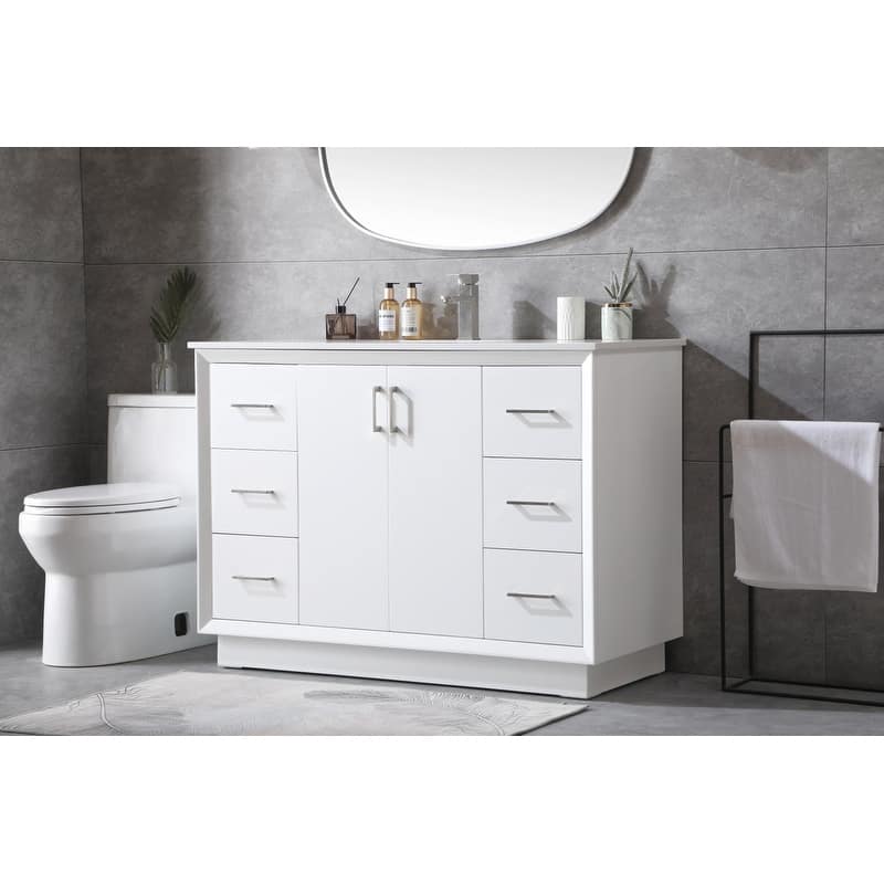 Elegant Lighting VF19648 Hayes 48" Free Standing Single Basin Vanity