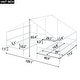 preview thumbnail 3 of 16, Metal Double Twin Size Triangular House Beds with Built-in Table, White, Modern Design