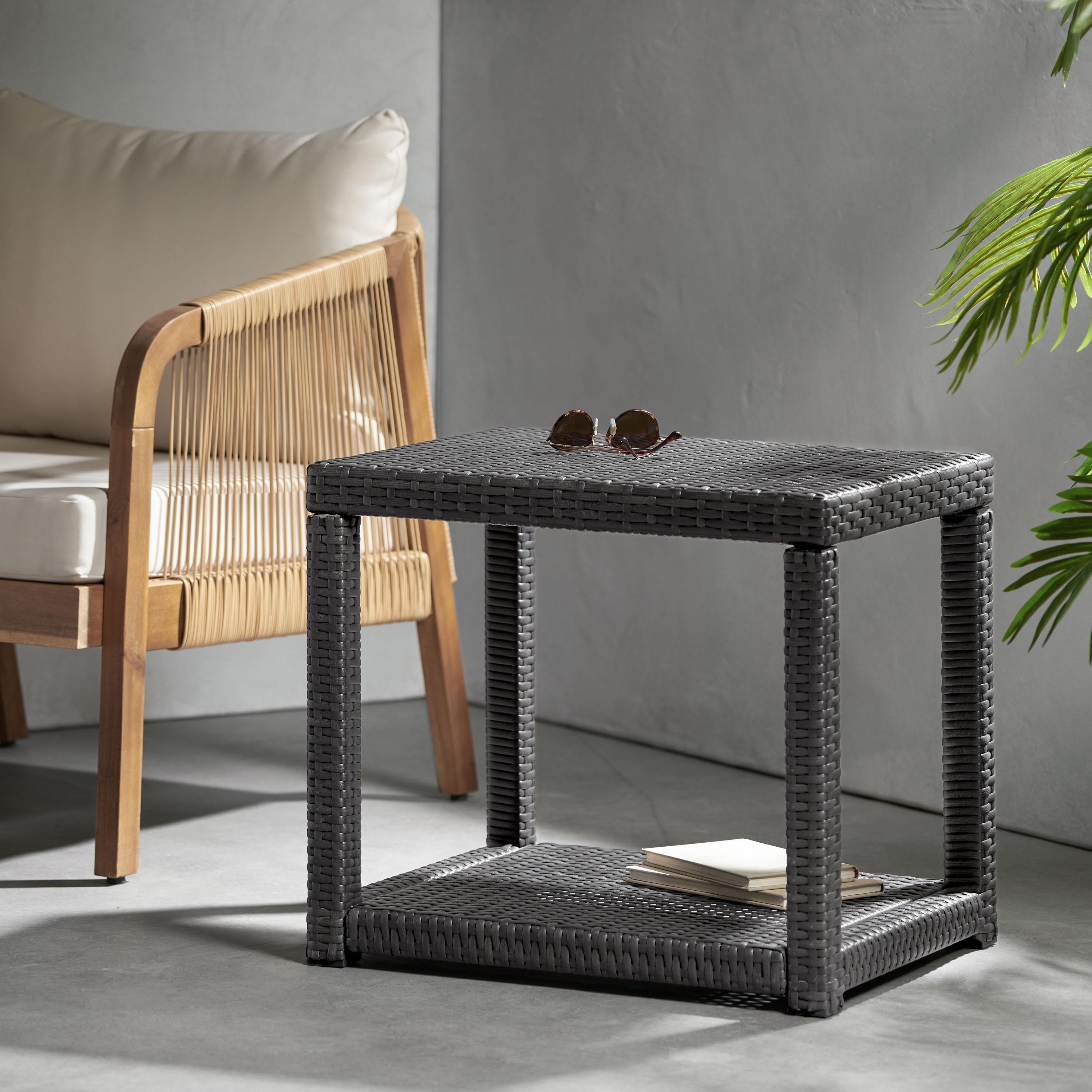 Wicker side table target deals