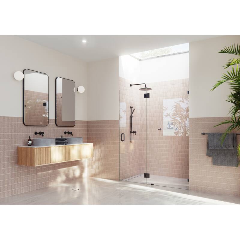 Glass Warehouse GW-GH-56 Halo 78" High x 56" Wide Hinged Frameless