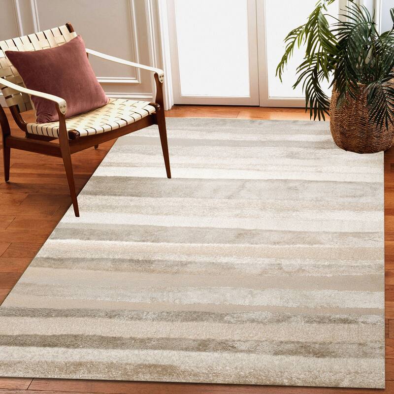 Liora Manne Fiord Stripe Indoor Area Rug - 7'10" x 9'10" - Neutral