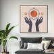 preview thumbnail 31 of 62, Alchemy, Boho Sun and Moons Modern Blue Canvas Wall Art Print for Bedroom