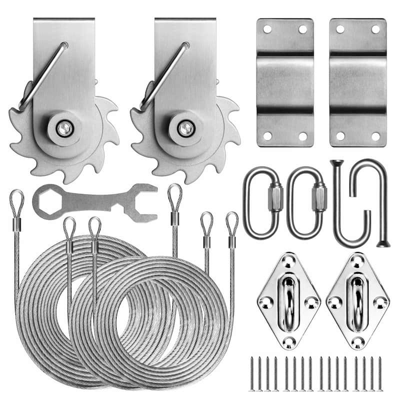 ColourTreeUSA 6 Inch Rectangle/Square Hardware Installation Kit Includes Winch and Cables
