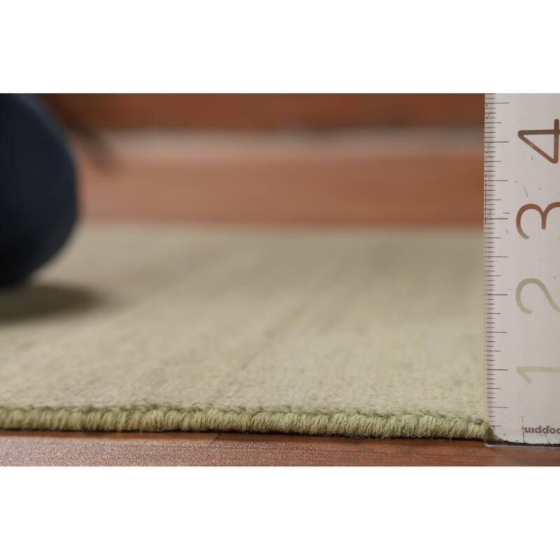 Modern Green Gabbeh Oriental Foyer Rug Handmade Wool Carpet - 2'8"x 4'0"