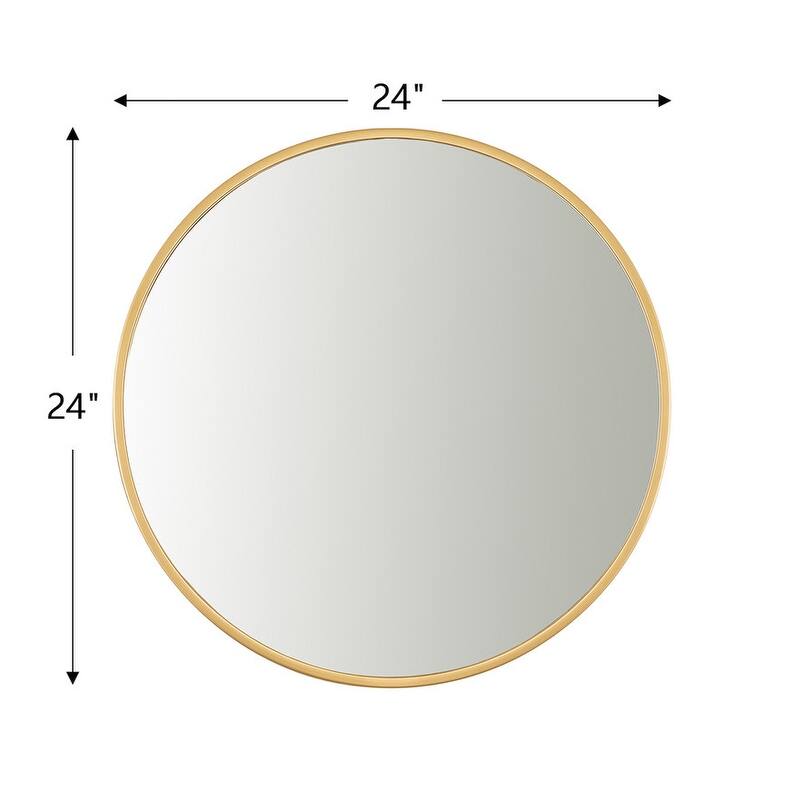 Utopia Alley Round Mirror- Mirror for Wall- Wall Mounted Mirror, Living Room, Bedroom and Bathroom Mirror for Wall, 24 inch