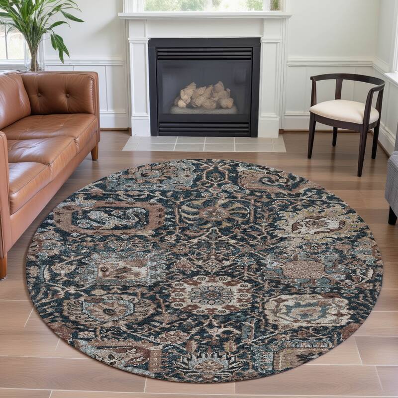 Premium Washable Super Soft Traditional Farmhouse Mayfield Rug - Taupe - 8' x 8'