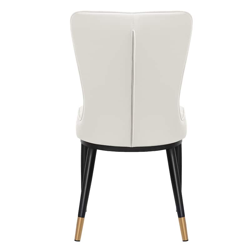 Upholstered Dining Chairs Set of 2 with Metal Legs