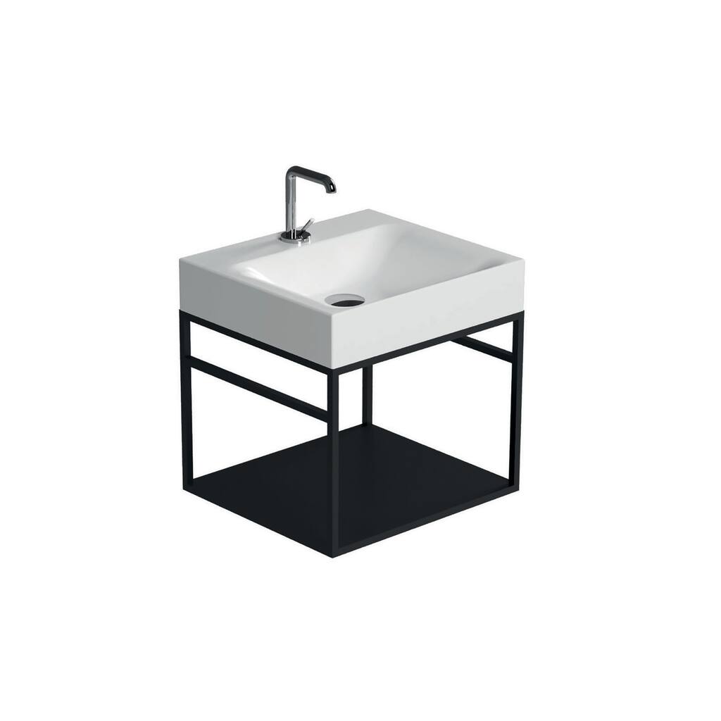 WS Bath Collections 3530+9247.31 Cento 19-11/16" Rectangular Metal and