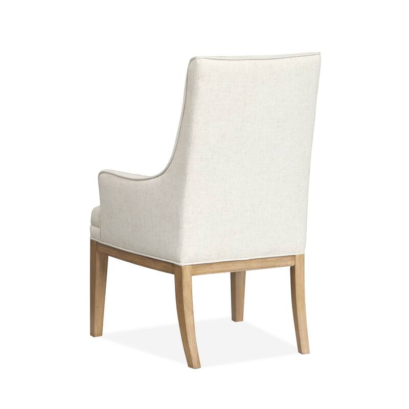 Magnussen Home Coventry Honey Maple Upholstered Host Chair Two Pack - 26.06''W x 26.19''D x 40.06''H