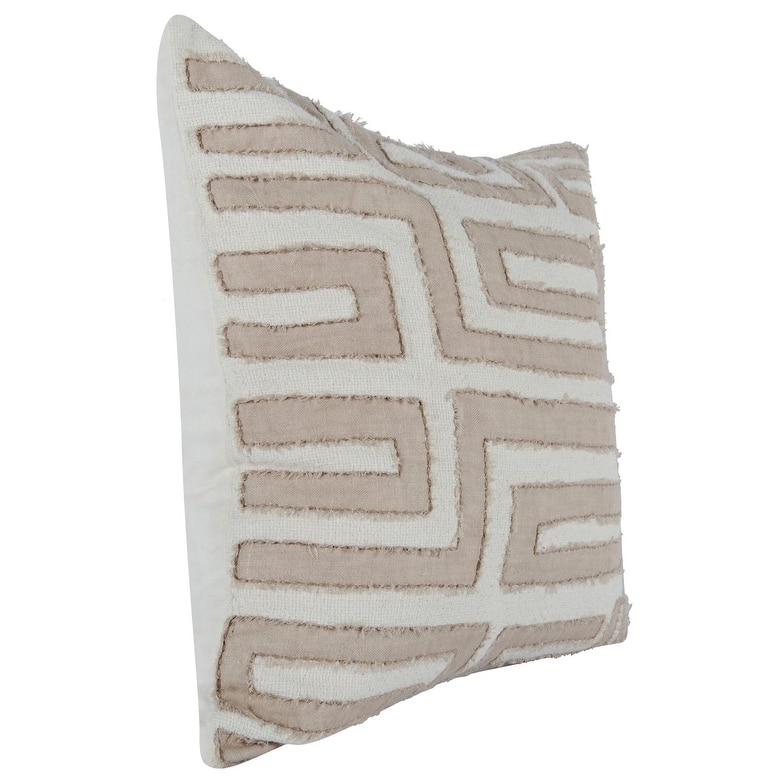 Kosas Home Mia Knitted 22" x 22" Throw Pillow, Natural Ivory