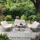 Option 3PC - Beige cushion,Brown rattan,Black frame