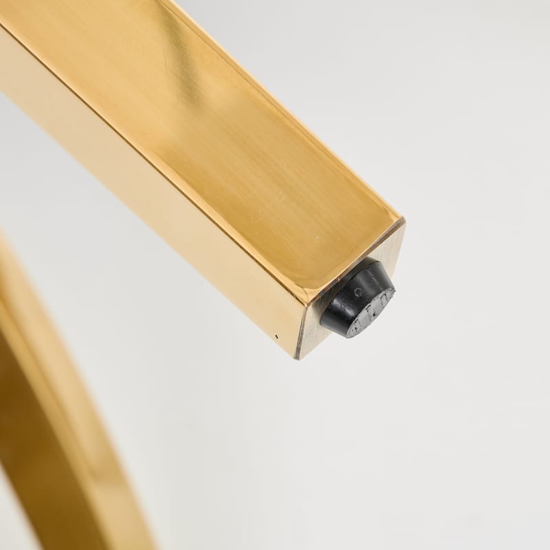 Chenille Upholstered Dining Chair Set of 2, Accent Chair with Curved Back, Kitchen Chair with Stainless Steel Plating Legs