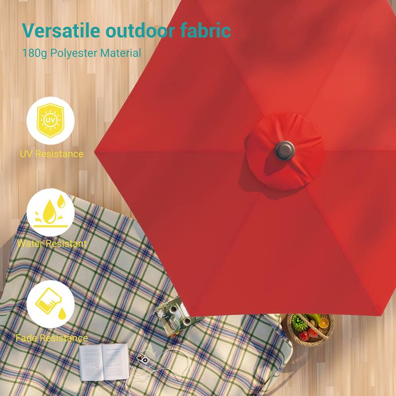 Bonosuki 7.5-foot Waterproof Sunshade Canopy Patio Umbrella