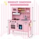 preview thumbnail 4 of 20, Costway Kids Kitchen Playset Wooden Pretend Play Chef Toy with - See Details