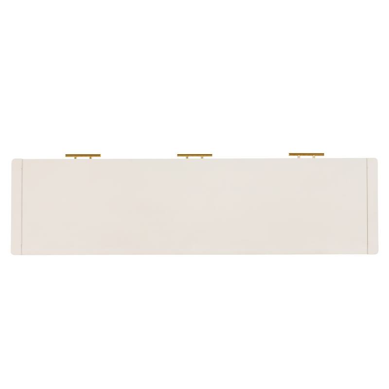 High-Quality Entryway Console Table with Vertical Stripe Drawers, Long Legs