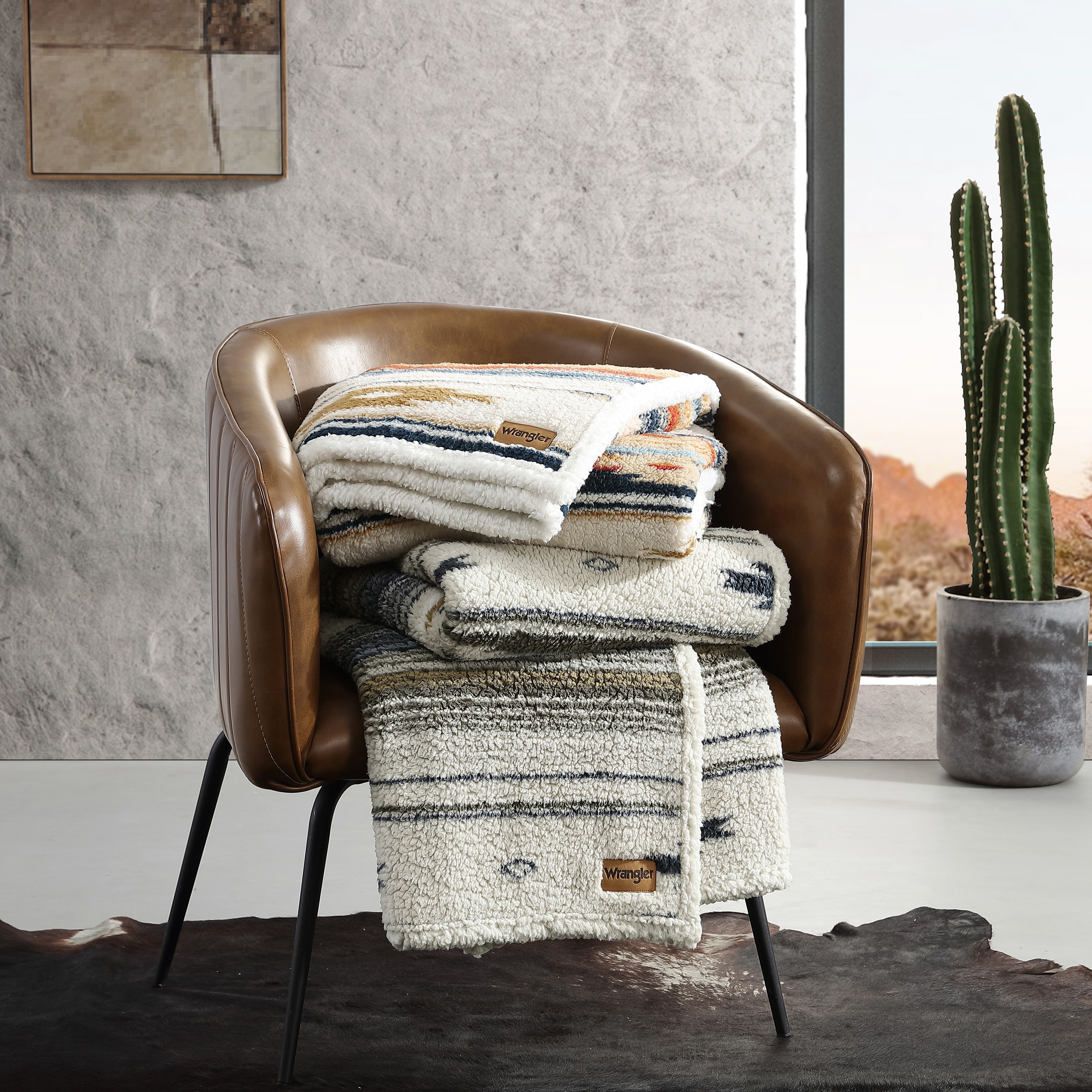 Wrangler Printed Throw Blankets