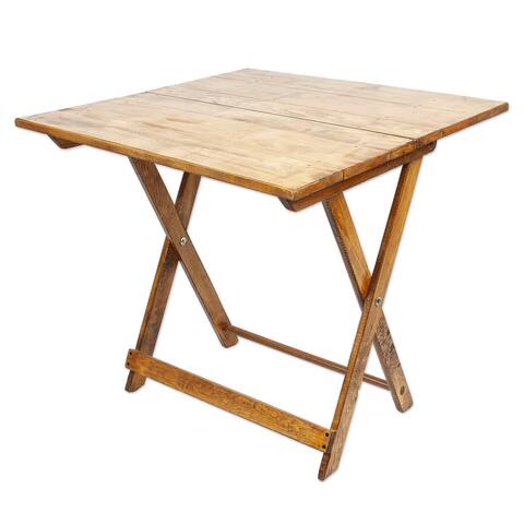 Novica Handmade Metamorphosis Wood Folding Table
