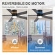 preview thumbnail 24 of 36, 42"/52" Modern Black Flush Mount Ceiling Fan with LED Light and Remote