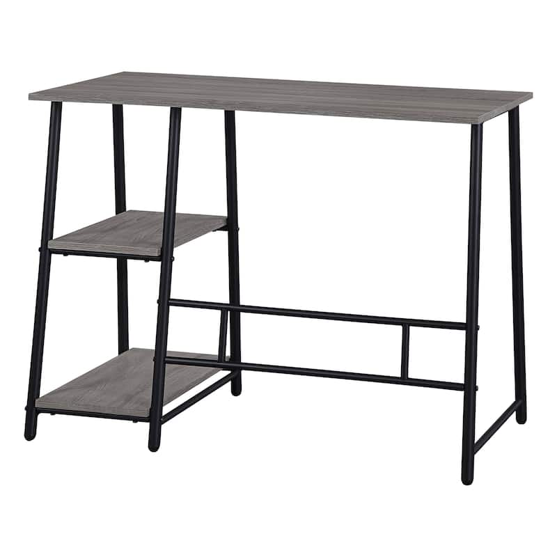 Frame Works 40" Desk with Two Storage Shelves