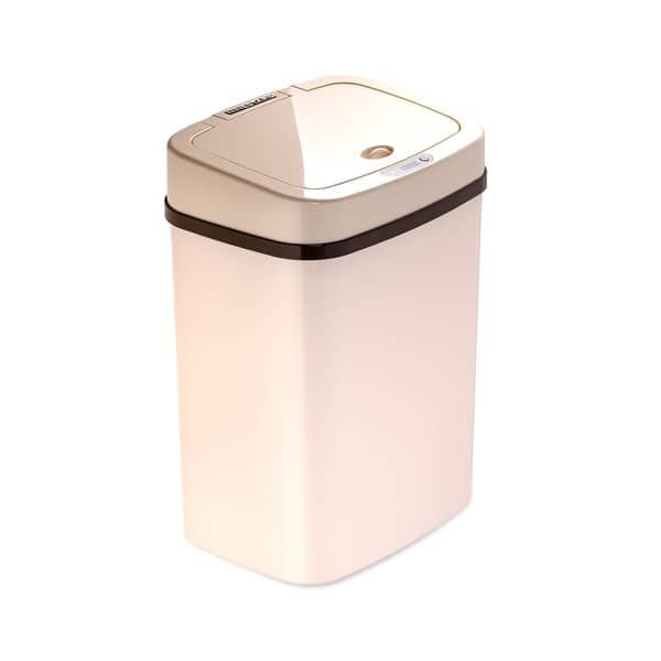 NINESTARS 3.2 Gallon White Rectangular Motion Sensor Trash Can Bed Bath & Beyond 37949369