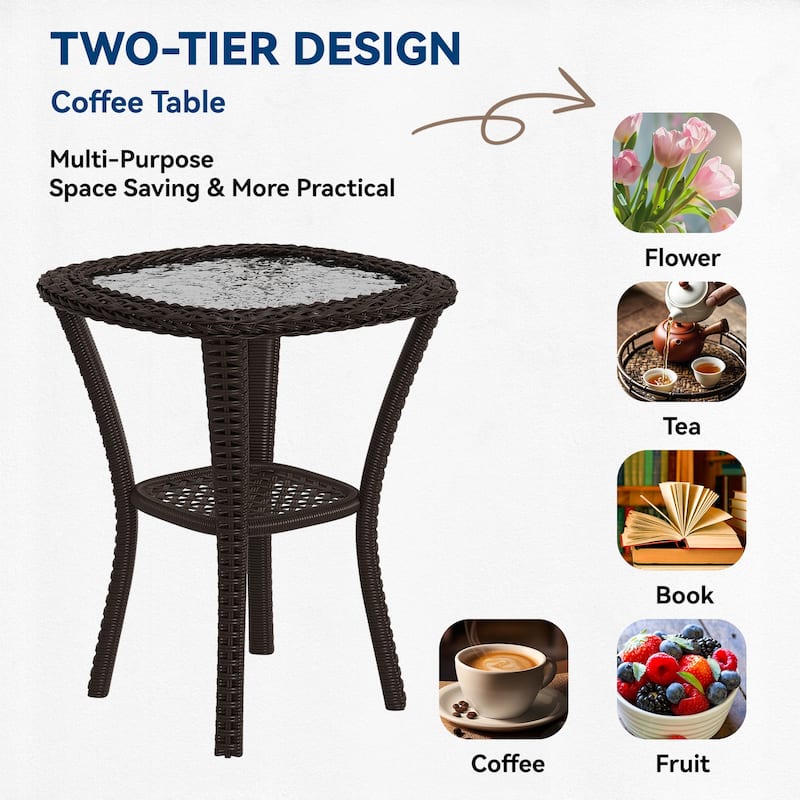 Outdoor Swivel Rocker Chairs Set of 2