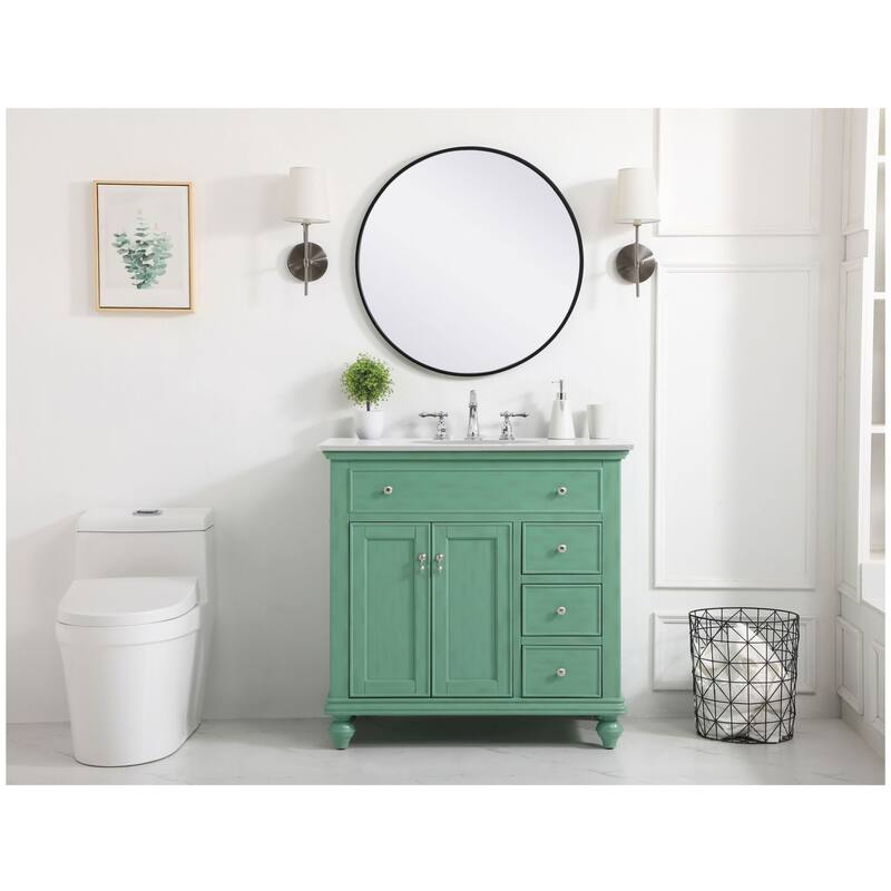 Elegant Lighting VF12336-VW Otto 36" Free Standing Single Basin Vanity