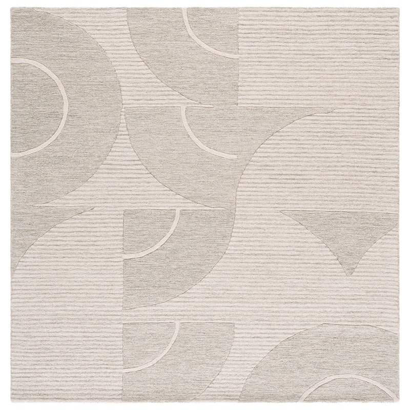 SAFAVIEH Handmade Metro Þorny Wool Rug - Sage/Ivory - 6' Square