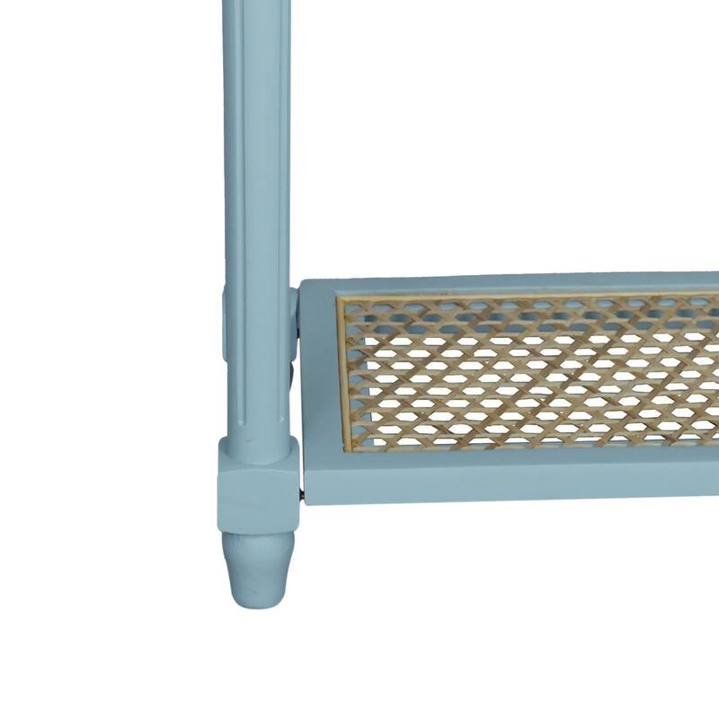 Lenora 1-drawer Solid Wood Console Accent Table with Cane Shelf by East at Main