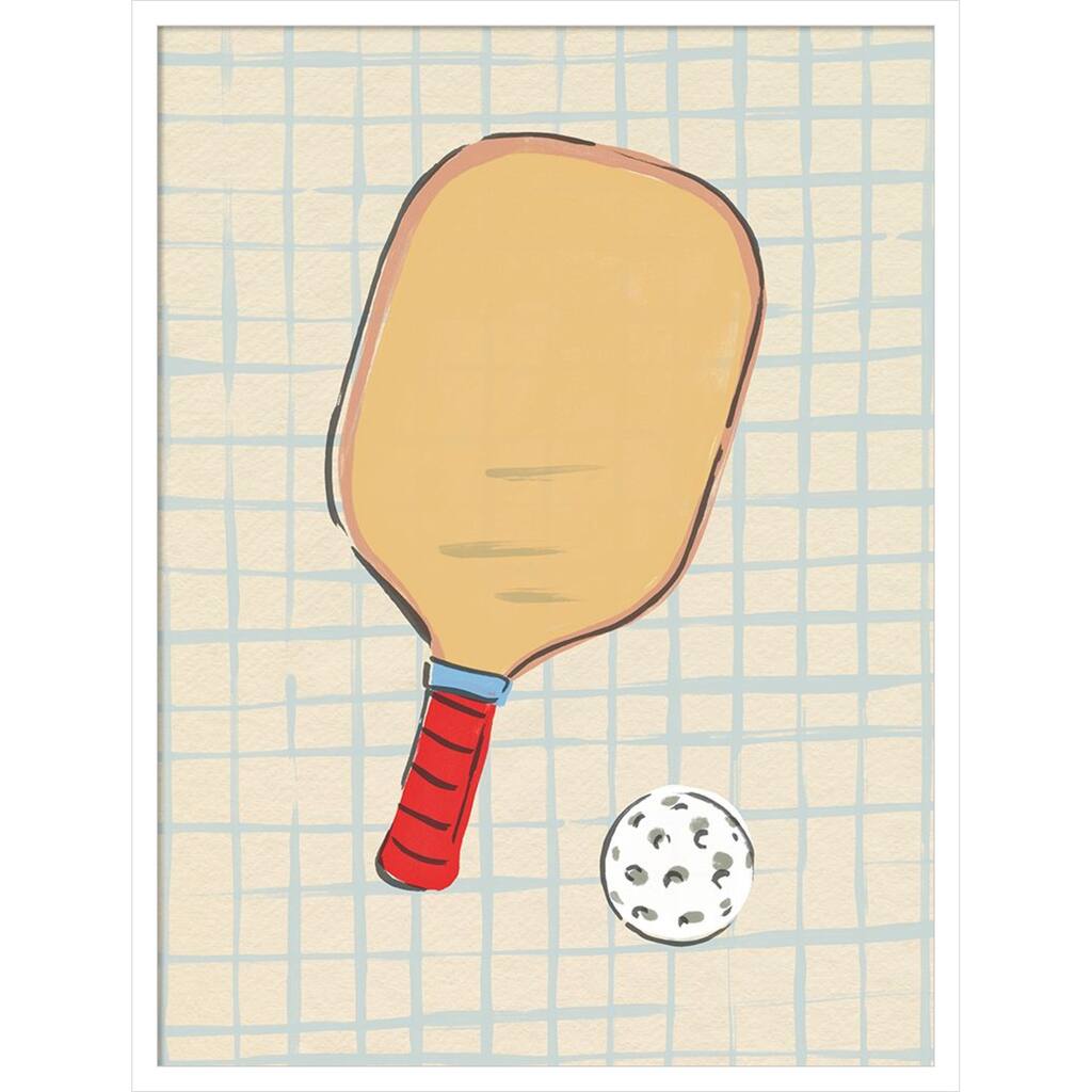 Get a Hobby No. 2 by June Erica Vess Wood Framed Wall Art Print - Svelte White