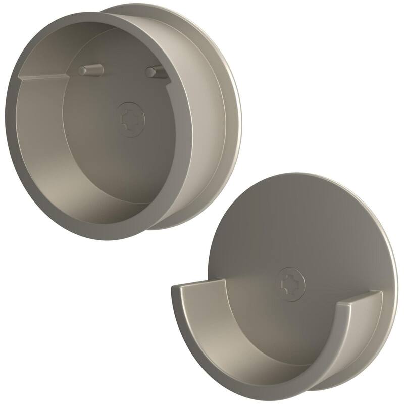 Rev-A-Shelf Sidelines Closet Rod Support End Cap - Pack of 2 - Satin Nickel