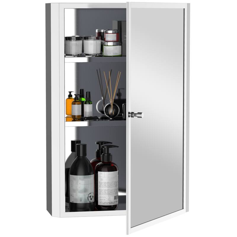Mirrored Cabinet Medicine Cabinet Wall-Mounted Storage Organizer