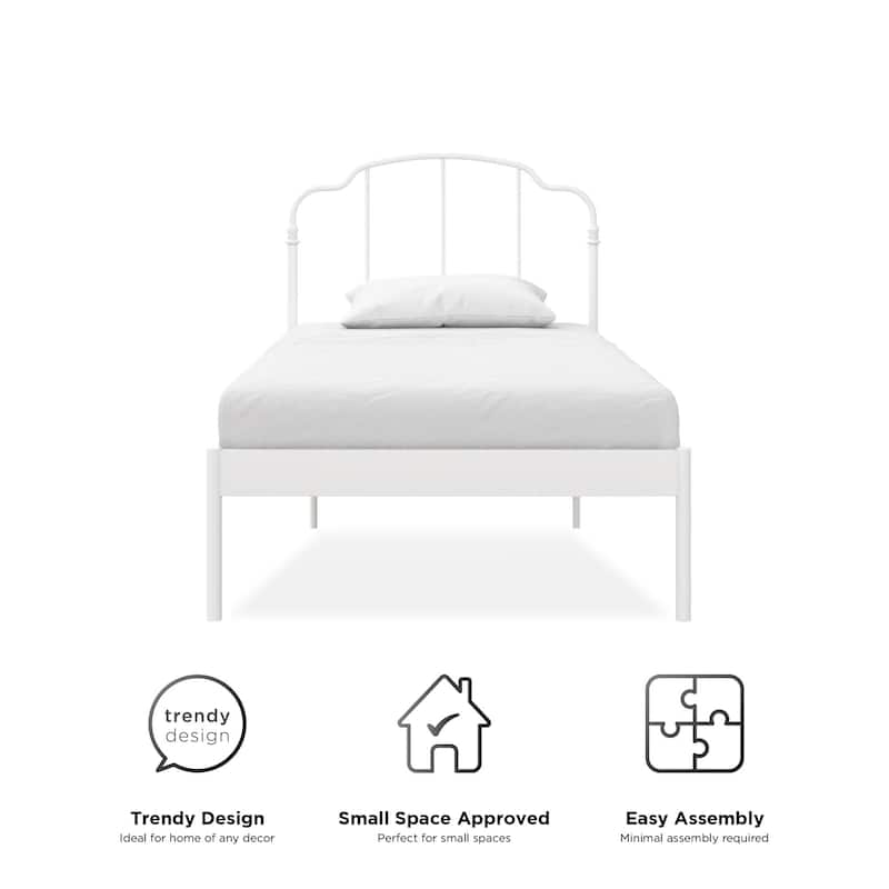 RealRooms Camie Adjustable Height Metal Bed Frame
