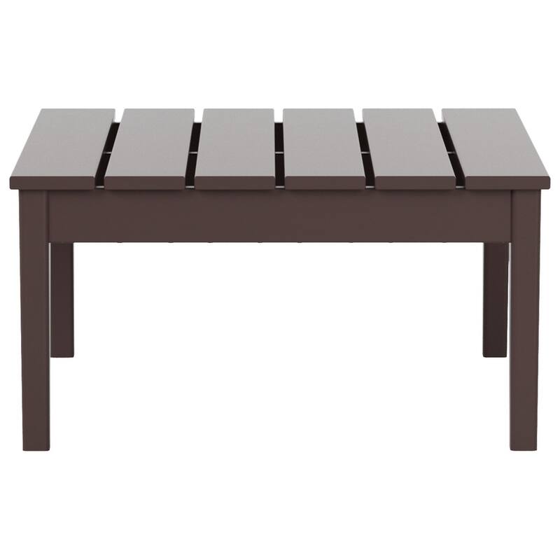 Polytrends Shoreside HDPE Eco-Friendly All Weather Square Modern 32" Conversation Table