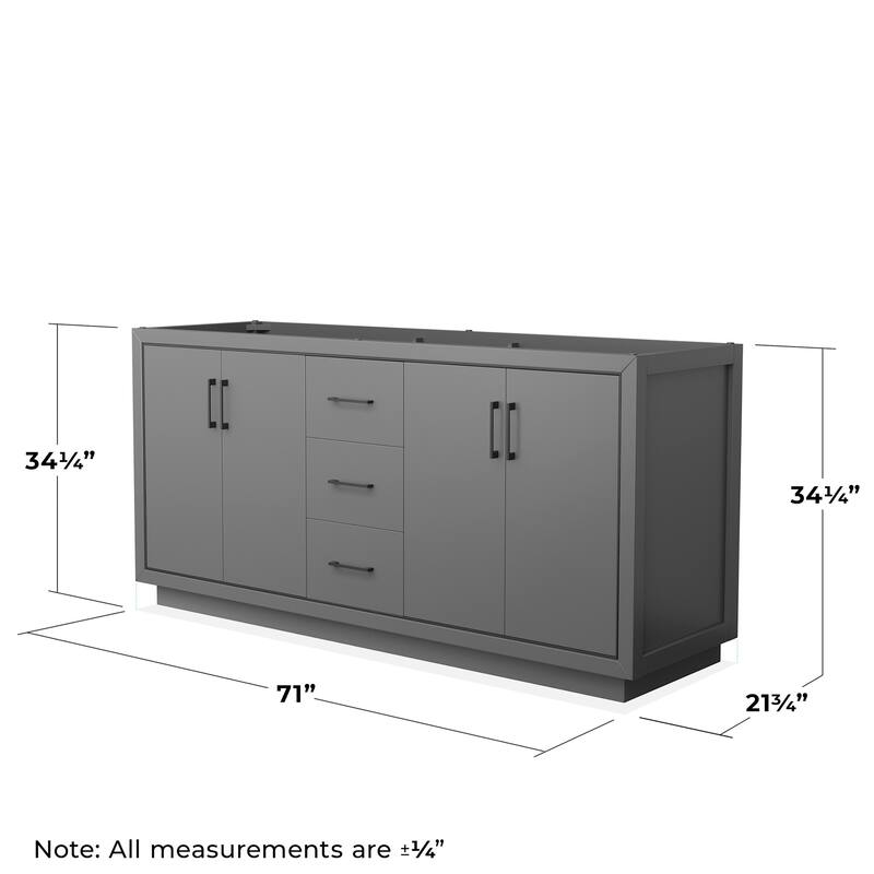 Wyndham Collection WCF1111-72D-CX-M70 Icon 71" Double Free Standing