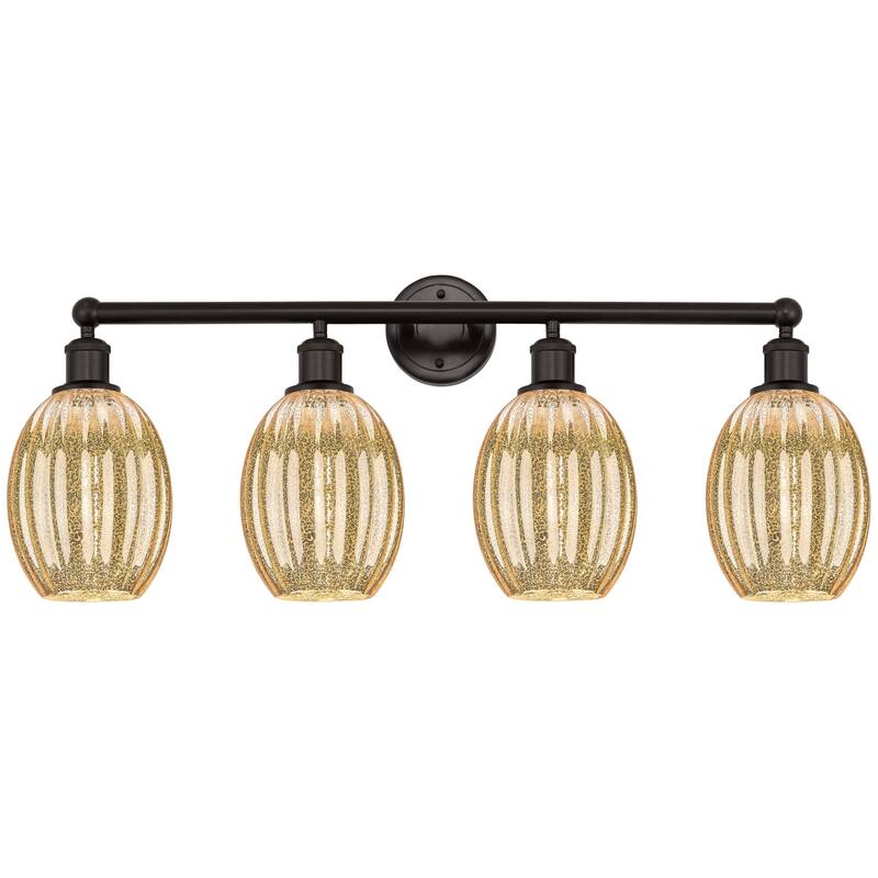 Innovations Lighting Endless Possibilities Edison - Preston - 4 Light 33" Bulb Shade Bath Vanity Light - Mercury/Oil Rubbed Bronze